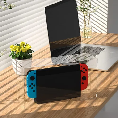 Vista 6 de Zerodeko Cubierta protectora transparente para consola de juegos, cubierta protectora contra el polvo, para el modelo de interruptor para consola