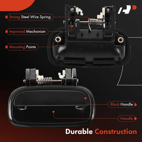 Vista 4 de A-Premium Manija de puerta exterior trasera derecha del lado del pasajero compatible con Toyota Tundra 2000-2003, Tundra 2004-2006 Pastilla