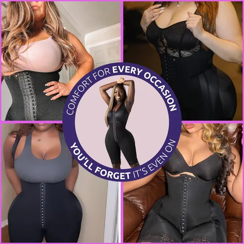 Vista 7 de Snatched Body - Womens Stage 1 Faja Colombianas with Bra Shapewear BBL Post Surgery Compression Garment Butt Lifting