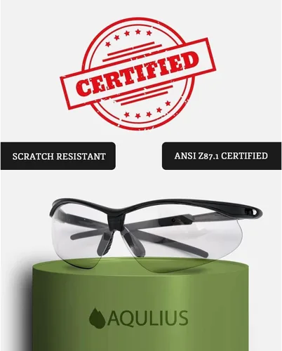Vista 4 de Aqulius 3pk Shooting Glasses - Safety Glasses - Eye Protection for Shooting Range, Tactical Shooting Goggles Lente transparente W negro