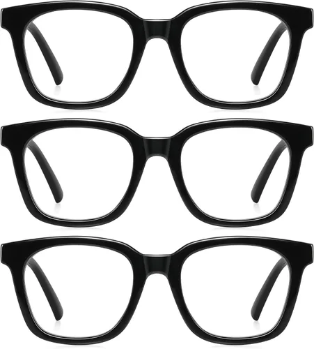 Vista 8 de Reading Glasses for Women Men - Blue Light Blocking Magnifying Readers,Square Anti-Glare Computer Eyeglasses Multi-01