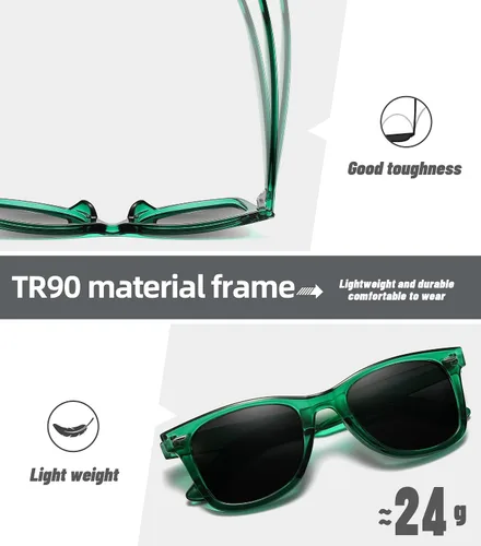 Vista 127 de MEETSUN Polarized Sunglasses for Women Men Classic Retro Square Frame Driving Sun Glasses UV Protection