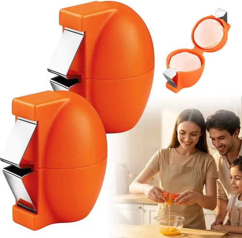 Vista 12 de Abridor de cáscara de huevo, herramienta de acero inoxidable, separador de huevos multifuncional para huevos crudos y duros, pelador de huevos