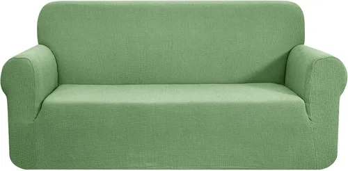 Vista 56 de CHUN YI - Funda elástica de 1 pieza para sillón grande, funda protectora suave de Jacquard con elastano, detalle de cuadros y parte inferior