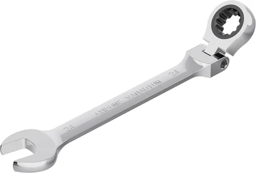 Vista 17 de Llave combinada de trinquete de cabeza flexible de 0.236 in, métrica, 72 dientes, caja de trinquete de 12 puntos, herramientas de llave de extremo