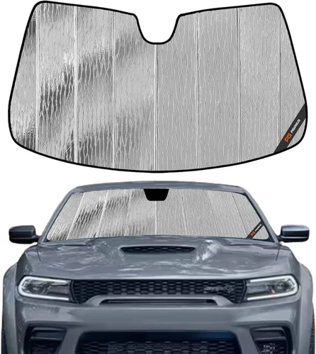 Vista 12 de Parasol para parabrisas Pigenius para Dodge Charger 2011-2023 con cámara montada en el espejo retrovisor - Protección