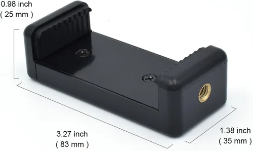 Vista 2 de Adaptador universal de montaje en trípode para teléfono celular, cabezal de conector de clip de soporte de teléfono OIMIO utilizado para monopod