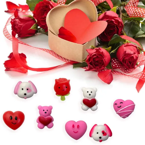Vista 5 de 24 juguetes esponjosos Mochi para el día de San Valentín, para niños, escuela, clase, aula, tarjetas de San Valentín, regalos, premios, recuerdos