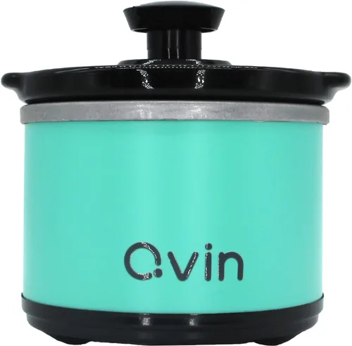 Vista 12 de Mini olla de cocción lenta 0.65qt (20oz) calentador, juego de ollas de fondue, olla de chocolate (acero inoxidable) (rosa)
