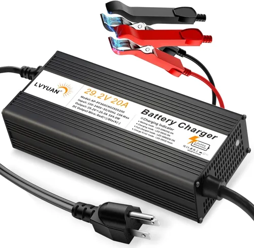 Vista 10 de LVYUAN Cargador de batería LiFePO4 de 12V 20A con certificación UL