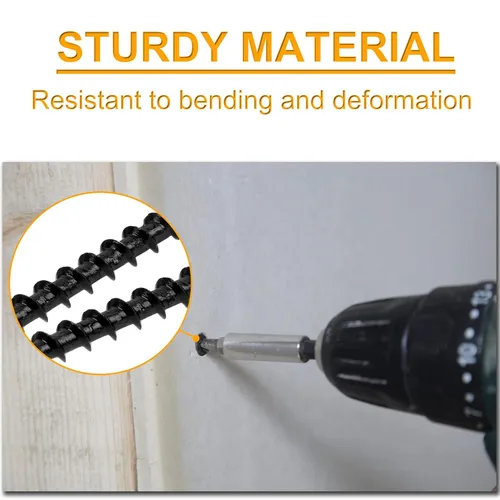 Vista 4 de Tornillos de pared secos negros (1 pulgada (75 tornillos))