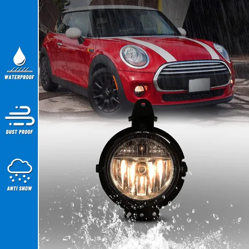 Vista 6 de Faros antiniebla compatibles con Mini Cooper 2007-2015 Conductor Pasajero Lámparas de Repuesto Asamblea Humo