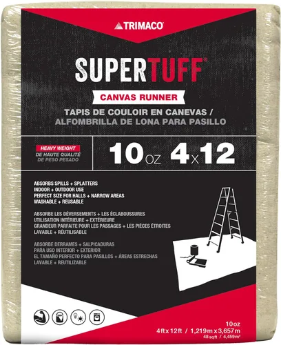 Vista 11 de Trimaco SuperTuff - Paño de lona pesada de 10 onzas de grosor, 4 pies x 5 pies