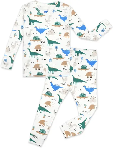 Vista 9 de moimoln Sibling Matching 6M-8Y Pijamas de algodón suave y cálido de modal con mangas largas de personaje, ajustados, para dormir todos los días
