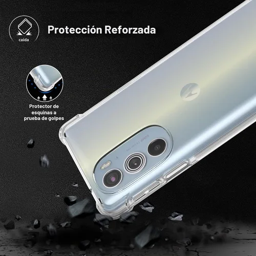 Vista 4 de Cresee Funda para Motorola Edge Plus 2022/Edge Plus 5G UW 2022, funda transparente con parachoques de esquina reforzado, ajuste delgado, funda