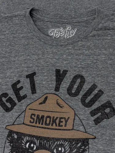 Vista 2 de Tee Luv Men's Smokey Bear T-Shirt - Get Your Smokey On Graphic Tee Shirt
