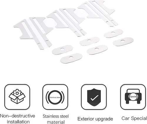 Vista 7 de PIUGILH Soporte de techo de acero inoxidable compatible con Hummer H2 2003-2009, adhesivo para soporte de techo de coche