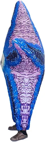 Vista 5 de Famoso disfraz inflable de estrella de mar de rey tiburón para adultos, divertido disfraz de fiesta explosiva, disfraz de Halloween y cosplay