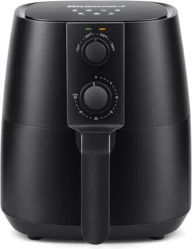 Vista 8 de Elite Gourmet EAF2612D Freidora de aire caliente personal de 2.1 cuartos de galón, compacta para ahorrar espacio, programable, cocina saludable sin