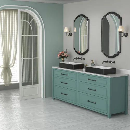 Vista 7 de Lavabo de baño Negro