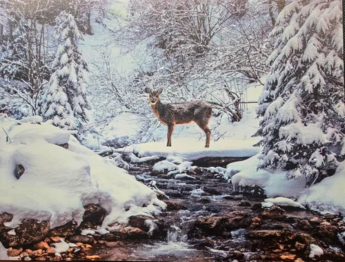 Vista 18 de alottagifts Impresión de Arte en Lienzo Iluminado de la Natividad para Pared 16" x 12" Con Temporizador Impresión de Arte en Lienzo LED para Pared
