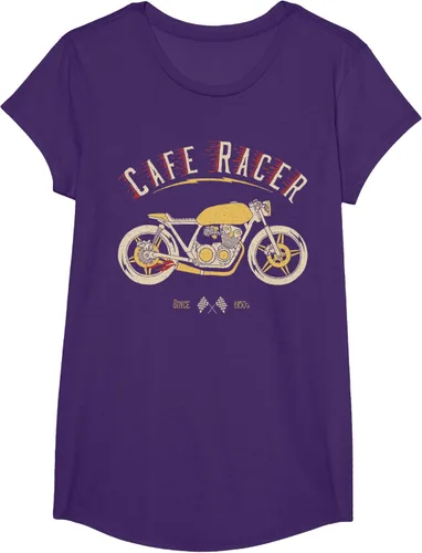 Vista 15 de Camiseta Cafe Racer - Old School - Camiseta de motocicleta vintage Negro