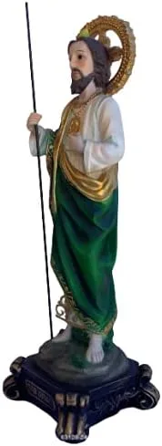 Vista 3 de San Judas Tadeo Con Aureola - Figura religiosa de San Judas Tadeo, 24 pulgadas, nueva