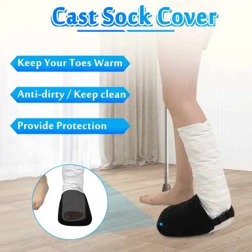 Vista 3 de Funda de calcetín fundida suave para calcetines calentadores de pies, botas para caminar, puntera rota, tobillo, protector ortopédico, accesorios