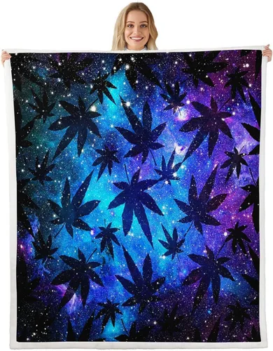 Vista 25 de Erosebridal Manta de franela sherpa de unicornio para niñas, bonito estampado de unicornio, manta de animales mágicos, morado, 40 x 50 pulgadas