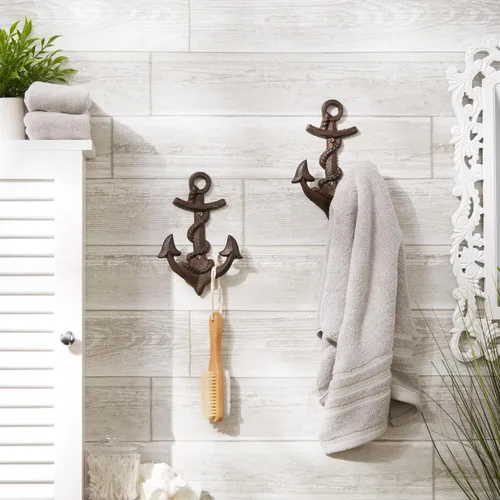 Vista 4 de Accent Plus Ancla con gancho de pared de cuerda (juego de 2)