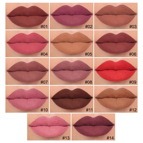 Vista 3 de evpct Lápiz Marcador de Línea de Labios Líquido de Larga Duración, Resistente al Agua, Rojo Oscuro Mate, Marcador de Línea de Labios y Lápiz Labial