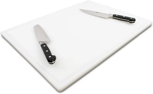 Vista 10 de Thirteen Chefs Tabla de cortar de plástico con ranura para jugos, tabla de cortar pequeña para carne, parrilla, barbacoa, ahumar, frutas y más - 18
