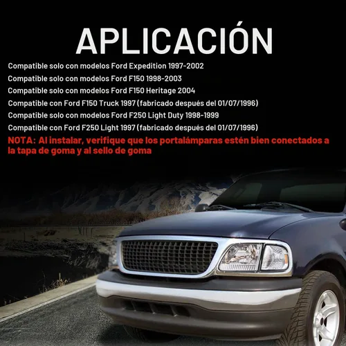 Vista 4 de Faros delanteros PIT66 compatibles con Ford F150 1997-2003, 04 F150 Heritage