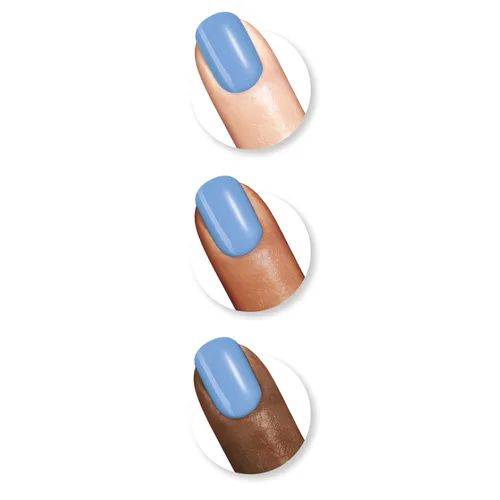 Vista 271 de Sally Hansen Xtreme Wear Esmalte de uñas sin rayas, acabado brillante, duradero, resistente a las astillas, transparente, color de uñas plateado 130