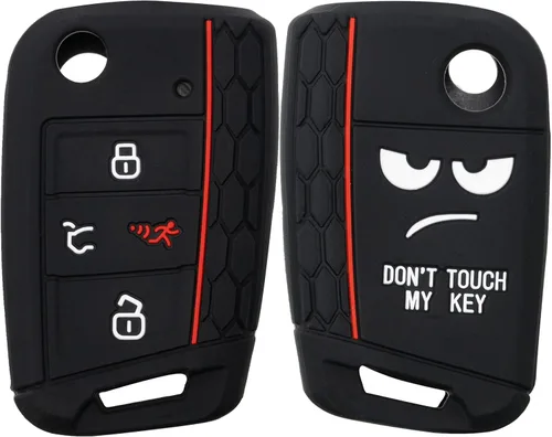 Vista 8 de 2 PIEZAS Funda de Silicona para Llave de Mando a Distancia de 3 Botones, para VW Beetle, Caddy, Eos, Jetta, Golf, Polo, Scirocco, Sharan, Tiguan