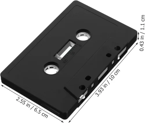 Vista 5 de 4 cintas de casete en blanco negro para grabación de audio clásica, casetes vacíos para manualidades y decoración de pared, estilo retro, oficina