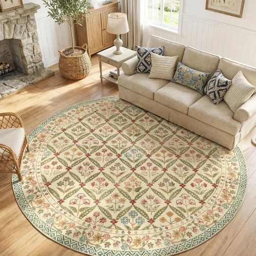 Vista 13 de jinchan Haden - Alfombra de entrada de 2 x 3 pulgadas, diseño floral vintage, lavable, suave, antideslizante, de pelo bajo, para puerta, cocina
