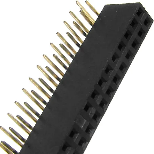 Vista 5 de uxcell 10 piezas 2x20 pin 0.100 in paso doble fila de ángulo recto cabezas hembra