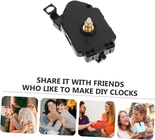 Vista 6 de Mikikit Reloj de pared silencioso, 2 juegos de péndulo operado, accesorios de silencio, kit de reloj, mecanismos de repuesto, mecanismo de repuesto