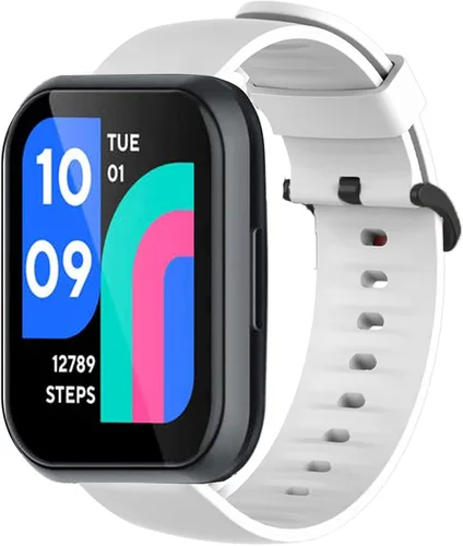 Vista 5 de Lamshaw Correa compatible con Wy ze Watch de 1.77 pulgadas, correa de repuesto de silicona suave con hebilla de acero inoxidable para reloj Paquete