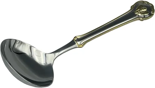 Vista 2 de Wallace Napoleon Bee Gold Accent 18/10 - Cucharón de acero inoxidable