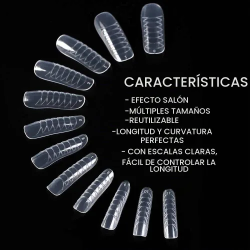 Vista 4 de MODELONES Gel de extensión de poli con forma de uñas duales, 120 unidades, uñas de ataúd transparentes, puntas de uñas de bailarina