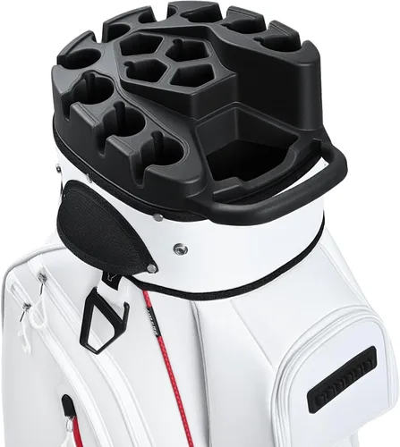 Vista 12 de UNIHIMAL Bolsa de carrito de golf de 14 vías Pro con divisor de longitud completa, bolsa de golf para hombres con asas y cubierta para lluvia