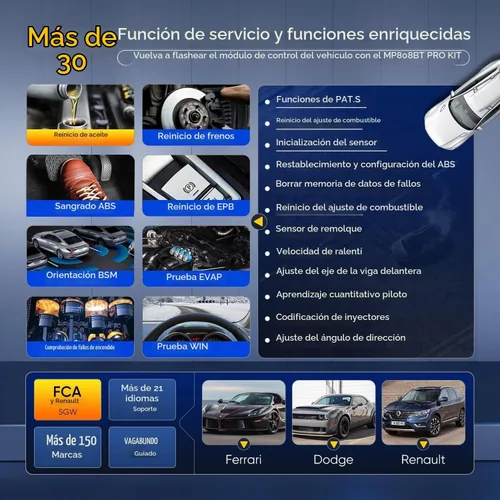 Vista 6 de Autel MaxiPRO MP808BT PRO, 2026 ECU C0ding escáner con actualización de 2
