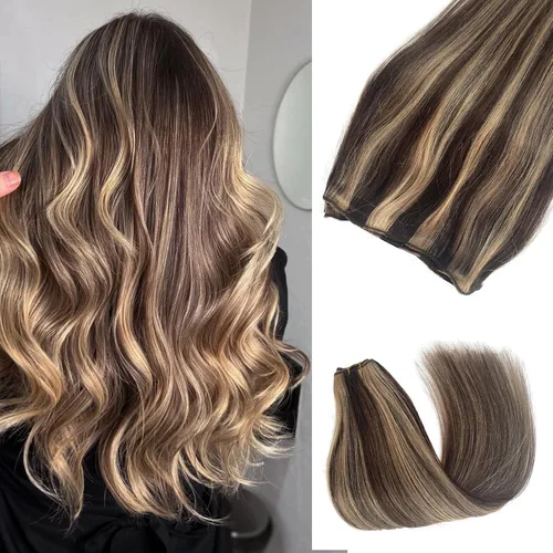 Vista 21 de Extensiones adhesivas rubias de cabello humano brasileño grado 9A, #60 rubio platino, cinta en 12 pulgadas, 20 unidades por juego, extensiones