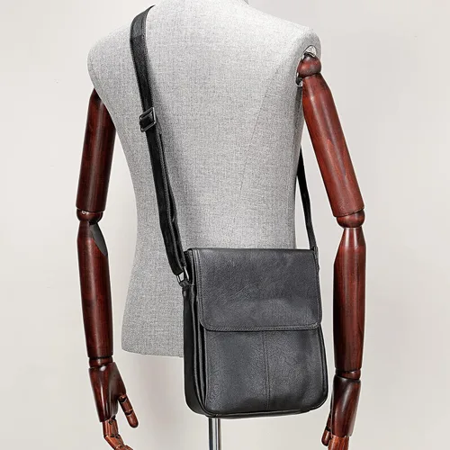 Vista 7 de Cuero auténtico mensajero Bolsas hombro hombro Crossbody bolso trabajo negocio vintage capacidad
