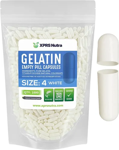 Vista 11 de XPRS Nutra Cápsulas vacías tamaño 4 – 100 cápsulas pequeñas de gelatina vacías – Pastillas de relleno de cápsulas de bricolaje – Cápsulas de gel