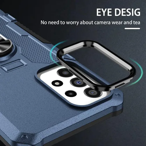 Vista 6 de Compatible con Xiaomi Redmi 9C Funda para teléfono y protector de pantalla de vidrio templado, soporte de anillo, soporte magnético, accesorios