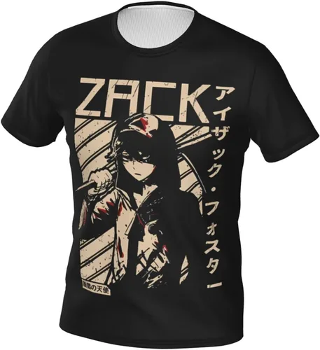 Vista 2 de Anime Angels-of-Death T-Shirt Mens Fashion Round Neck Cotton Shirts Summer Short Sleeve Tee