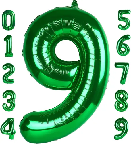 Vista 198 de Globos con números de 40 pulgadas, color negro, para decoraciones de cumpleaños de 10 a 100 años Jumbo 40In & Vibrant Color, With Hanging Holes